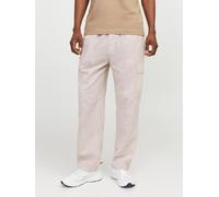 Cargohose JACK & JONES "JPSTKARL SUMMER CARGO SN STYD", Herren, Gr. M, N-Gr, crockery detail:melange, Web, Obermaterial: 85% Baumwolle, 15% Polyester, meliert, loose fit knöchellang, Hosen Cargohose,