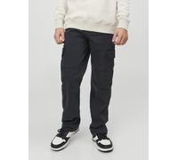 Cargohose JACK & JONES JUNIOR "JPSTKANE JJHARLOW CARGO NOOS JNR", Jungen, Gr. 152, N-Gr, schwarz, Web, Obermaterial: 98% Baumwolle, 2% Elasthan, unifarben, loose fit knöchellang, Hosen Cargohose (4398