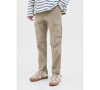 Cargohose JACK & JONES "STACE TUCKER" Gr. 27, Länge 30, beige (dune) Herren Hosen Cargohosen (85147002-27)