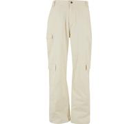 Cargohose KARL KANI "Karl Kani Damen KW232-014-1 KK Denim K Cargo Pants", Damen, Gr. S, US-Größen, beige (sanftes weiß), 80% Baumwolle, 20% Polyester, loose fit, Hosen Cargohose (73160545-S) sanftes w