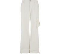 Cargohose KARL KANI "Karl Kani Damen Small Signature Washed Cargo Pants", Damen, Gr. L, US-Größen, sanftes weiß, 100% Baumwolle, unifarben, relaxed fit, Hosen Cargohose (66862801-L) sanftes weiß