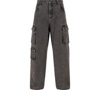 Cargohose KARL KANI "Karl Kani Karl Kani Og Baggy Cargo Pants", Damen, Gr. S, US-Größen, grau, 100% Baumwolle, unifarben, normal, Hosen Cargohose (24843624-S)
