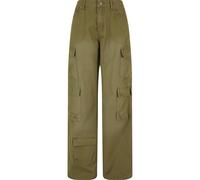 Cargohose KARL KANI "Karl Kani Karl Kani Signature Multipocket Cargo Pants", Damen, Gr. XL, US-Größen, olive, 100% Baumwolle, unifarben, loose fit, Hosen Cargohose (78329407-XL) olive