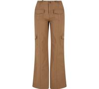 Cargohose KARL KANI "Karl Kani Karl Kani Signature Straight Leg Cargo Pants", Damen, Gr. S, US-Größen, schwarzsand, 100% Baumwolle, unifarben, loose fit, Hosen Cargohose (73615016-S)