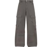 Cargohose KARL KANI "Karl Kani KK Og Multipocket Twill Cargopants", Herren, Gr. XS, US-Größen, grau, 100% Baumwolle, unifarben, normal, Hosen Cargohose (10986436-XS) grau