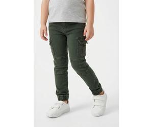 Cargohose KIDS ONLY "KOGMISSOURI REG LIFE CARGO PNT", Mädchen, Gr. 134, N-Gr, grün (oil grün), Web, Obermaterial: 98% Baumwolle, 2% Elasthan, unifarben, slim fit knöchellang, Hosen Cargohose (15023829