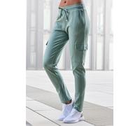 Cargohose LASCANA, Damen, Gr. 48/50, N-Gr, grün (mint), Obermaterial: 70% Viskose, 25% Polyamid, 5% Elasthan, unifarben, Basic, Hosen Cargohose, in weich fließendem Material, Loungewear (51780565-48) 