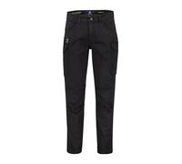 Cargohose LERROS "Cargo Pants FRASER", Herren, Gr. 32, Länge 36, grau (schwarz graphite), 97% Baumwolle, 3% Elasthan, regular fit, Hosen Cargohose (82903002-32) schwarz graphite