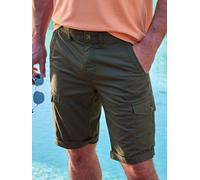 Cargohose LERROS "Lässige Herren Cargo-Bermuda, sommerlich leicht", Herren, Gr. 31, deep olive, 98% Baumwolle, 2% Elasthan, Hosen Cargohose (55601021-31) deep olive