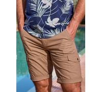 Cargohose LERROS "Lässige Herren Cargo-Bermuda, sommerlich leicht", Herren, Gr. 34, braun (taupe braun), 98% Baumwolle, 2% Elasthan, Hosen Cargohose (43030851-34)
