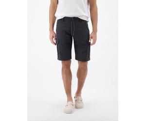 Cargohose LERROS "Maskuline Cargo-Bermuda mit Tunnelzug und Gürtelschlaufen", Herren, Gr. 33, blau night, 77% Baumwolle, 20% Polyester, 3% Elasthan, Hosen Cargohose (28091430-33) blau night