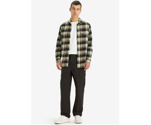 Cargohose LEVI'S "XX CARGO STRAIGHT", Herren, Gr. 32, Länge 32, schwarz (meteorite), Web, Obermaterial: 100% Baumwolle, straight fit lang, Hosen Cargohose, Gesäß- und Cargo- Taschen mit Patten (621959