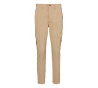 Cargohose MAC "RICH", Damen, Gr. 44, N-Gr, beige (flachs ppt), Obermaterial: 97% Baumwolle, 3% Elasthan, knöchelfrei, Hosen Cargohose (28208836-44) flachs ppt