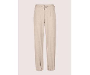 Cargohose MADELEINE "Cargo-Pants Lässige Damenhose mit Gürtel und Gummisaum", Damen, Gr. 21, N + K Gr, weiß (perlweiß), Obermaterial: 63% Polyester PES. 32% Viskose CV. 5% Elasthan EL., Modern, Hosen