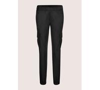 Cargohose MADELEINE "Cargohose Stoffhose in Cargo-Optik", Damen, Gr. 20, N + K Gr, schwarz, Obermaterial: 90% Polyester PES. 10% Elasthan EL., Modern, Hosen Cargohose, Modische Schlupfhose mit Cargode