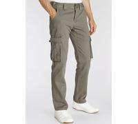 Cargohose MAN'S WORLD, Herren, Gr. 46, N-Gr, grün (olivgrün), Obermaterial: 100% Baumwolle, unifarben, bequem lang, Hosen Cargohose, mit aufgesetzten Taschen (74036260-46) olivgrün