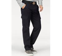 Cargohose MAN'S WORLD, Herren, Gr. 52, N-Gr, schwarz, Obermaterial: 100% Baumwolle, unifarben, bequem lang, Hosen Cargohose, mit aufgesetzten Taschen, Topseller (68612807-52) schwarz
