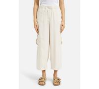 Cargohose MILANO ITALY, Damen, Gr. 42, Normalgrößen, beige (sand), Web, Material: 87% Modal, 13% Polyester, unifarben, relaxed fit knöchellang, Hosen Cargohose, mit Elastikbund (94362947-42) sand