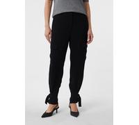 Cargohose mit Bindedetail am Saum schwarz 32