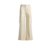 Cargohose mit Bundfalten und weitem Bein 40 Cream