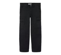 Cargohose NAME IT "NKMRYAN ST TWI CARGO PANT 5720-OT NOOS", Jungen, Gr. 152, N-Gr, schwarz, Web, Obermaterial: 98% Baumwolle, 2% Elasthan, unifarben, slim fit normal, Hosen Cargohose (20823063-152) sc
