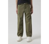 Cargohose NAME IT "NKMRYAN STRAIGHT TWILL PANT 1880-AX NOOS", Jungen, Gr. 134, N-Gr, grün (deep lichen grün), Web, Obermaterial: 97% Baumwolle, 3% Elasthan, unifarben, washed, Basic normal, Hosen Carg