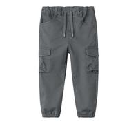 Cargohose NAME IT "NMMBEN CARGO R TWI PANT 1771-HI NOOS" Gr. 98, N-Gr, grau (lava smoke) Jungen Hosen (60654628-98) lava smoke
