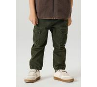 Cargohose NAME IT "NMMBEN CARGO R TWI PANT 1771-HI NOOS", Mädchen, Gr. 98, N-Gr, grün (rosin), Twill, Obermaterial: 98% Baumwolle, 2% Elasthan, unifarben, relaxed fit knöchellang, Hosen Cargohose (598