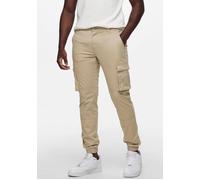 ONLY & SONS Herren Cargo Hose ONSCAM Stage 6687 - Tapered Fit - Grau W27-W38, Größe:34W / 34L, Farbe:Chinchilla 22016687