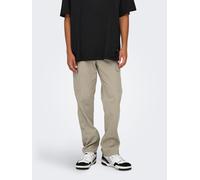 Cargohose ONLY & SONS "ONSNICKY CARGO STRAIGHT 0241 PANT NOOS", Herren, Gr. 36, Länge 32, grau (chinchilla), Web, Obermaterial: 98% Baumwolle, 2% Elasthan, unifarben, regular fit normal, Hosen Cargoho