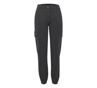 Cargohose OXMO "Cargohose OXCoco", Damen, Gr. XS, N-Gr, grau (ebony), Obermaterial: 98% Baumwolle CO. 2% Elasthan EL., Hosen Cargohose (99122364-XS) ebony