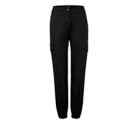Cargohose OXMO "Cargohose OXCoco", Damen, Gr. XS, N-Gr, schwarz, Obermaterial: 98% Baumwolle CO. 2% Elasthan EL., Hosen Cargohose (78347833-XS) schwarz