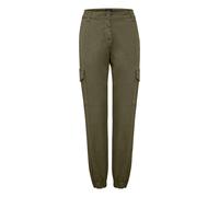 Cargohose OXMO "Cargohose OXCoco", Damen, Gr. XXL, N-Gr, grün (ivy grün), Obermaterial: 98% Baumwolle CO. 2% Elasthan EL., Hosen Cargohose (95077165-XXL) ivy grün