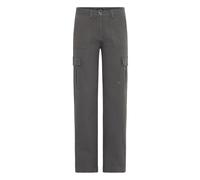 Cargohose OXMO "Cargohose OXIben", Damen, Gr. 40/30, Länge 30, grau (forged iron), Obermaterial: 98% Baumwolle CO. 2% Elasthan EL., Hosen Cargohose (49988203-40) forged iron
