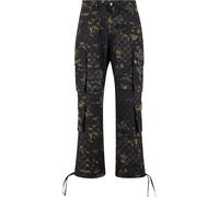 Cargohose PEQUS "PEQUS PEQUS Aether Camo Cargo", Herren, Gr. M, US-Größen, grün, 99% Baumwolle, 1% Polyurethan, loose fit, Hosen Cargohose (15750325-M) grün