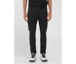 Cargohose REPLAY "JAAN", Herren, Gr. 31, Länge 34, schwarz, Web, Obermaterial: 91% Baumwolle, 6% Elastomultiester, 3% Elasthan, slim fit lang, Hosen Cargohose, Hyperflex (64249317-31) schwarz