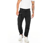 Cargohose REPLAY "JOE", Herren, Gr. 38, Länge 34, schwarz, Web, Obermaterial: 99% Baumwolle, 1% Elasthan, unifarben, regular fit lang, Hosen Cargohose (78421200-38) schwarz