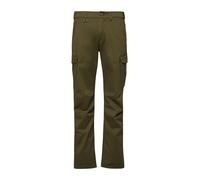 Cargohose S.OLIVER, Damen, Gr. S, N-Gr, dunkelgrün, Web, Obermaterial: 97% Baumwolle, 3% Elasthan, unifarben, bootcut fit lang, Hosen Cargohose, mit Stretch (48239933-S)