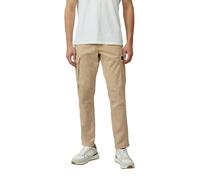 Cargohose S.OLIVER, Herren, Gr. 32, Länge 34, beige (sand), Web, Obermaterial: 97% Baumwolle, 3% Elasthan, unifarben, regular fit lang, Hosen Cargohose, mit Garment Dye und Straight Leg (78443007-32)