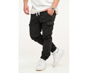 Cargohose SOULSTAR "Freizeithose Jogger-Hose mit elastischem Bund Stoffhose für Herren", Herren, Gr. 34, Einheitsgröße, schwarz, Obermaterial: 97% Baumwolle CO. 3% Elasthan EL., Hosen Cargohose (61186