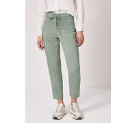 Cargohose STREET ONE, Damen, Gr. 40, Länge 28, schwarz mint grün, Stoff, 60% Lyocell, 37% Baumwolle, 3% Elasthan, unifarben, loose fit knöchelfrei, Hosen Cargohose, im Cargo-Style (39472143-40) schwar