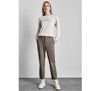 Street One Damen Cargo-Hose A378673 Jersey-Twill Slim Fit Muddy Brown Größe 44W/28L