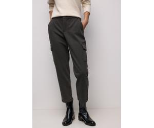 Cargohose STREET ONE, Damen, Gr. 44, Länge 28, rustic braun, Stoff, 58% Polyester, 36% Viskose, 6% Elasthan, unifarben, loose fit knöchelfrei, Hosen Cargohose, im Cargo-Style (99274627-44) rustic brau