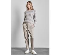 Cargohose STREET ONE, Damen, Gr. 46, Länge 30, beige (stone beige), Stoff, 92% Polyester, 8% Elasthan, unifarben, slim fit lang, Hosen, mit Stretchanteil (77388117-46) stone beige