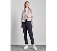 Cargohose STREET ONE, Damen, Gr. 46, Länge 30, blau (tiefblau), Stoff, 92% Polyester, 8% Elasthan, unifarben, slim fit lang, Hosen, mit Stretchanteil (84659451-46) tiefblau