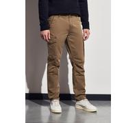 Cargohose STREET ONE MEN, Herren, Gr. 36, Länge 32, braun (sepia braun), Web, 97% Baumwolle, 3% Elasthan, unifarben, regular fit lang, Hosen Cargohose, aus Baumwolle mit Stretchanteil (88139966-36) se