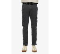 Cargohose SUPERDRY "Core Cargo Pant", Herren, Gr. 36, Länge 32, schwarz (schwarzboard), Web, Obermaterial: 97% Baumwolle, 3% Elasthan, unifarben, straight fit knöchellang, Hosen (89215509-36) schwarzb