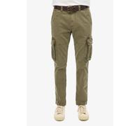 Cargohose SUPERDRY "Core Cargo Pant", Herren, Gr. 32, Länge 32, grün (chive grün), Web, Obermaterial: 97% Baumwolle, 3% Elasthan, unifarben, straight fit knöchellang, Hosen Cargohose (92508242-32)