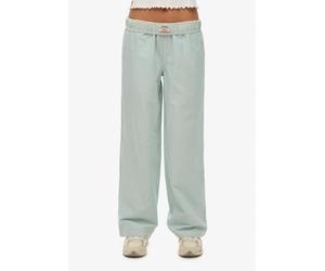 Cargohose SUPERDRY "COTTON STRIPE ELASTIC TROUSER", Damen, Gr. S, N-Gr, peppermint chalk stripe, Jersey, Obermaterial: 100% Baumwolle, gestreift, relaxed fit normal, Hosen Cargohose (12601419-S) peppe