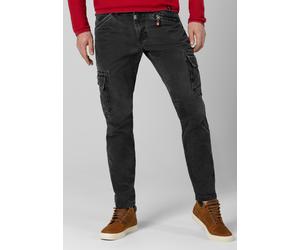 Cargohose TIMEZONE "Regular BenTZ", Herren, Gr. 29, Länge 30, schwarz, 97% Baumwolle 3% Elastan, normal, Hosen Cargohose (47529265-29) schwarz